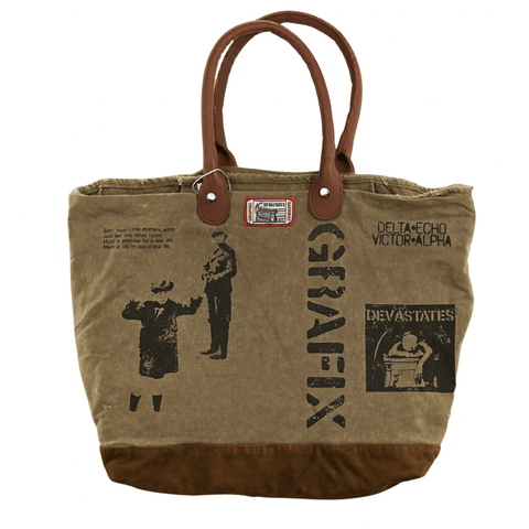 SS25 Tote Bag in beige and brown