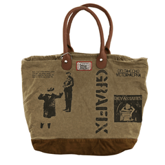 SS25 Tote Bag in beige and brown