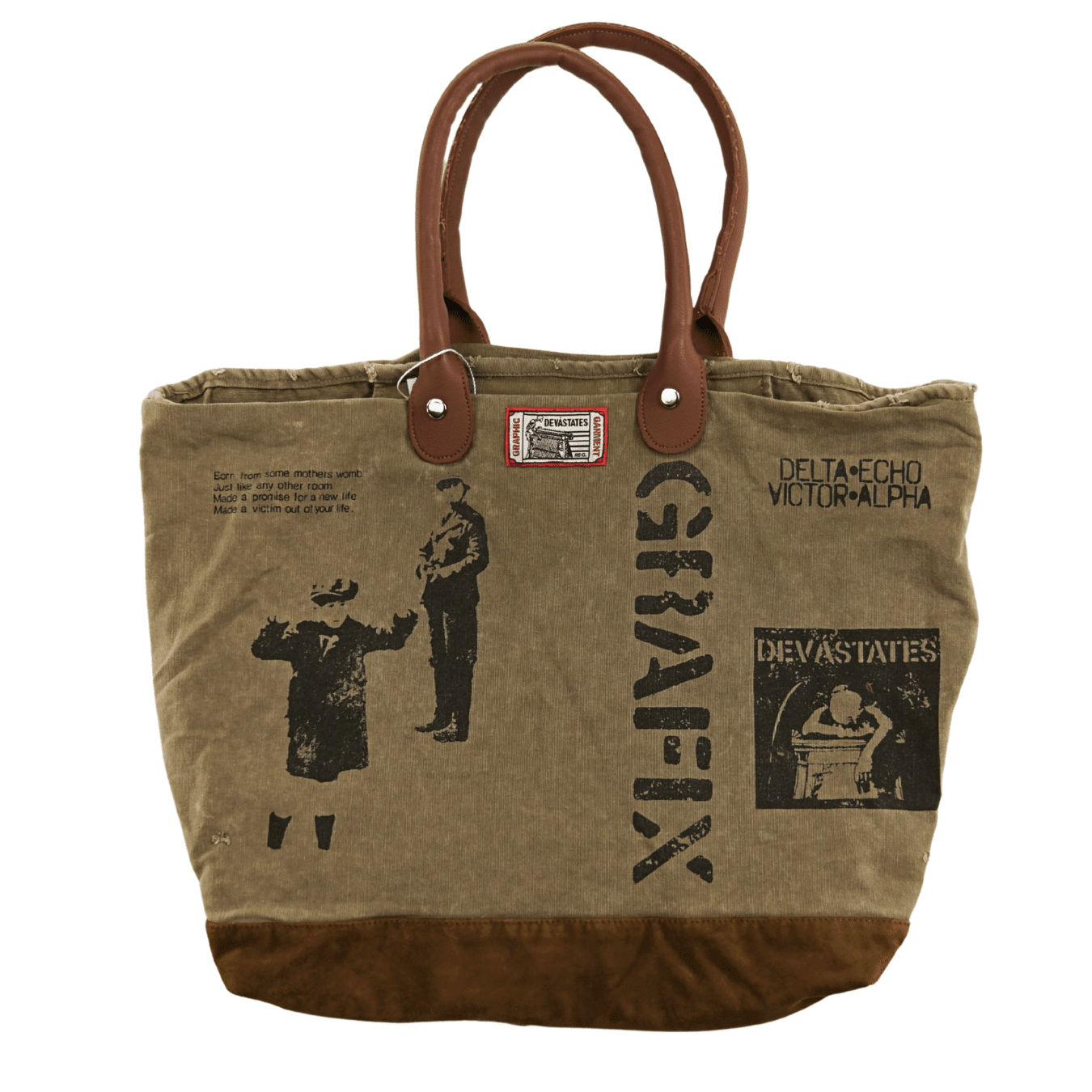 SS25 Tote Bag in beige and brown