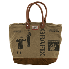 SS25 Tote Bag in beige and brown