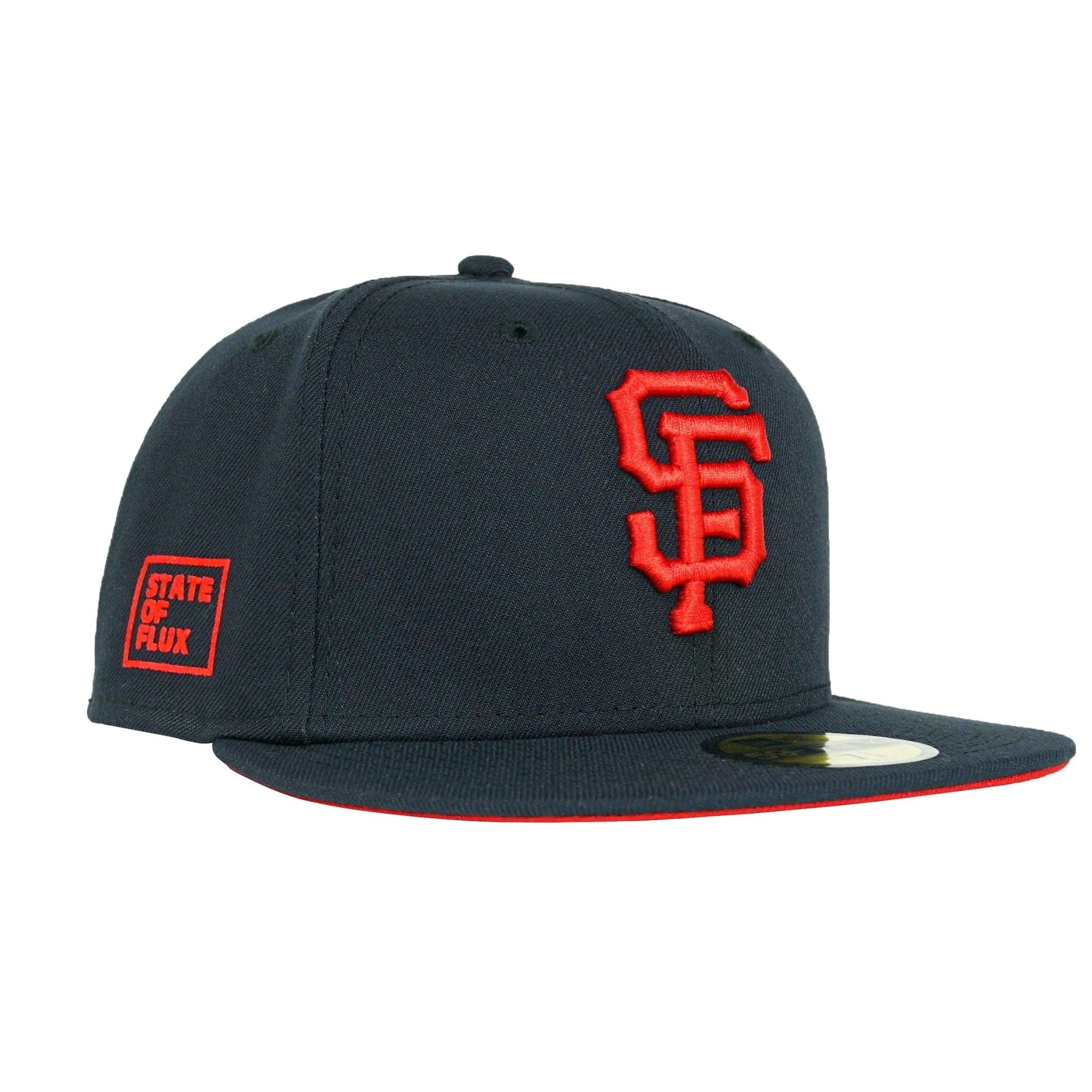 State Of Flux X New Era San Francisco Giants 59Fifty Fitted Hat in navy and radiant red