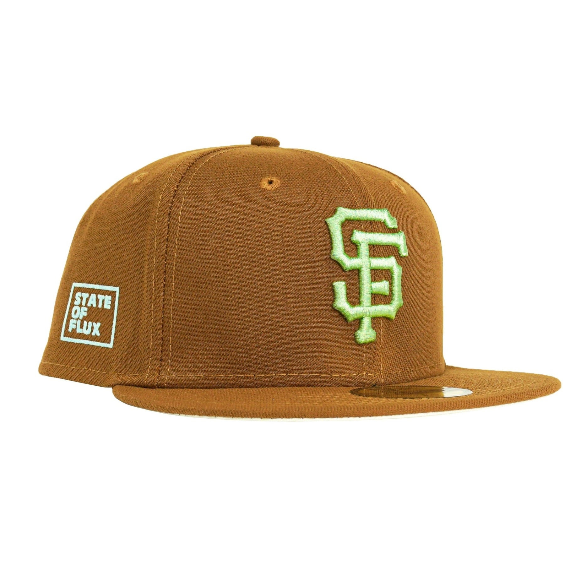 State Of Flux X New Era San Francisco Giants 59Fifty Fitted Hat in toasted peanut and green oak