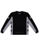 Static Long - sleeve Mesh Jersey in black - Devá States - State Of Flux