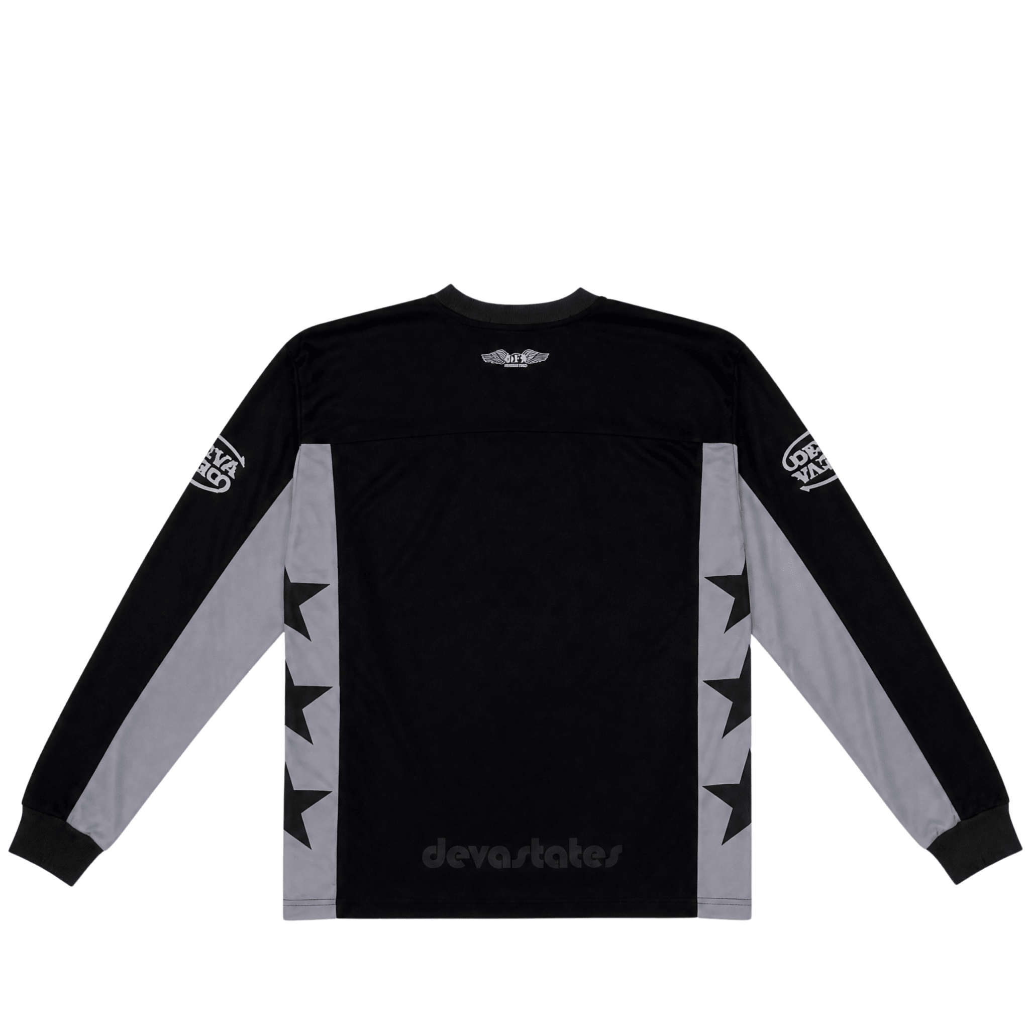 Static Long - sleeve Mesh Jersey in black - Devá States - State Of Flux