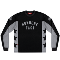 Static Long - sleeve Mesh Jersey in black - Devá States - State Of Flux