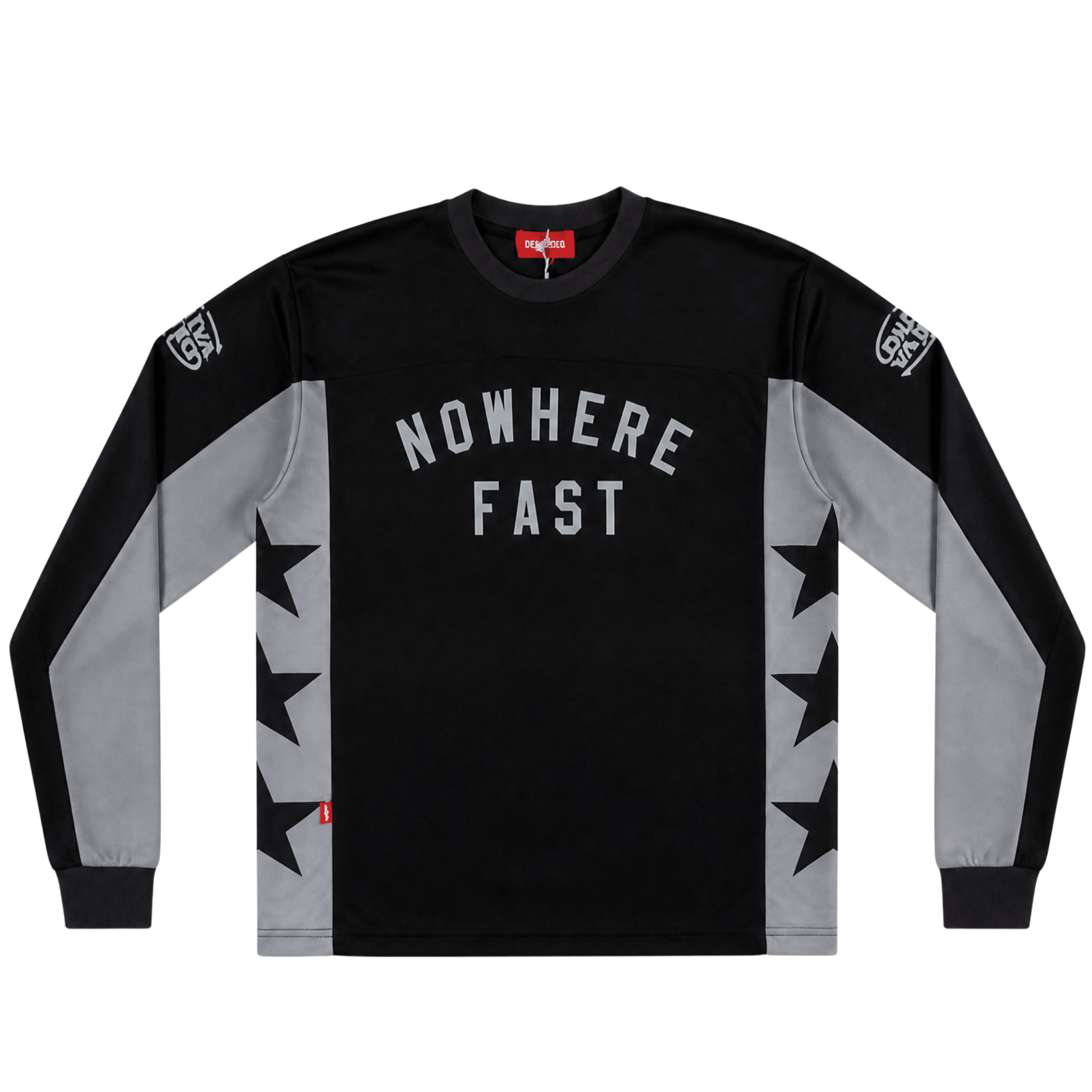 Static Long-sleeve Mesh Jersey in black