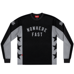 Static Long-sleeve Mesh Jersey in black
