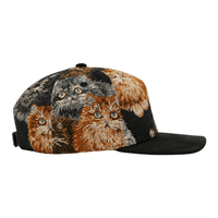 Stop Cattin’ Strapback Hat in tan and black - State Of Flux - State Of Flux