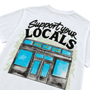 Support Your Locals Tee in white - State Of Flux - State Of Flux