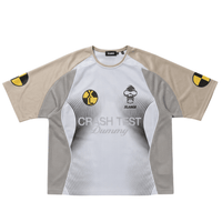 Team Short - sleeve Moto Jersey in beige and white - XLARGE - State Of Flux