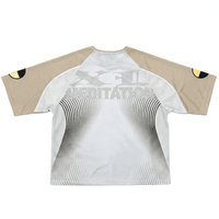 Team Short - sleeve Moto Jersey in beige and white - XLARGE - State Of Flux