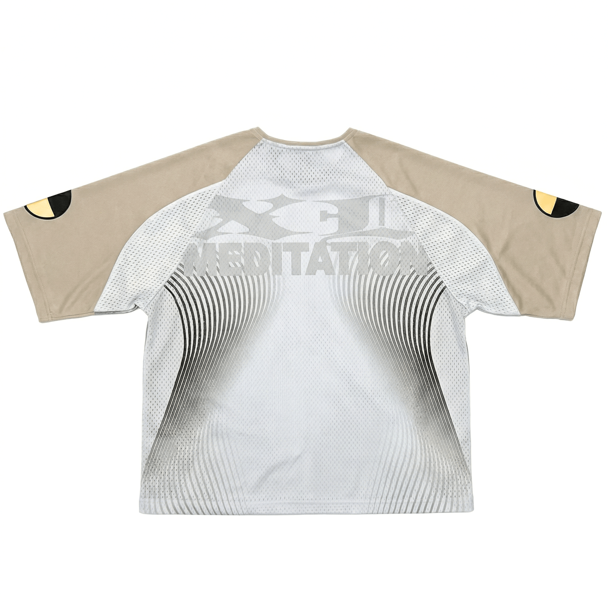 Team Short - sleeve Moto Jersey in beige and white - XLARGE - State Of Flux