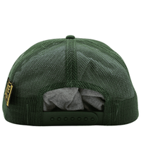 The Workshop Trucker Hat in forest green and lavender - State Of Flux - State Of Flux