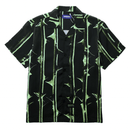 Thorn Short - sleeve Souvenir Shirt in black and bright green - Devá States - State Of Flux