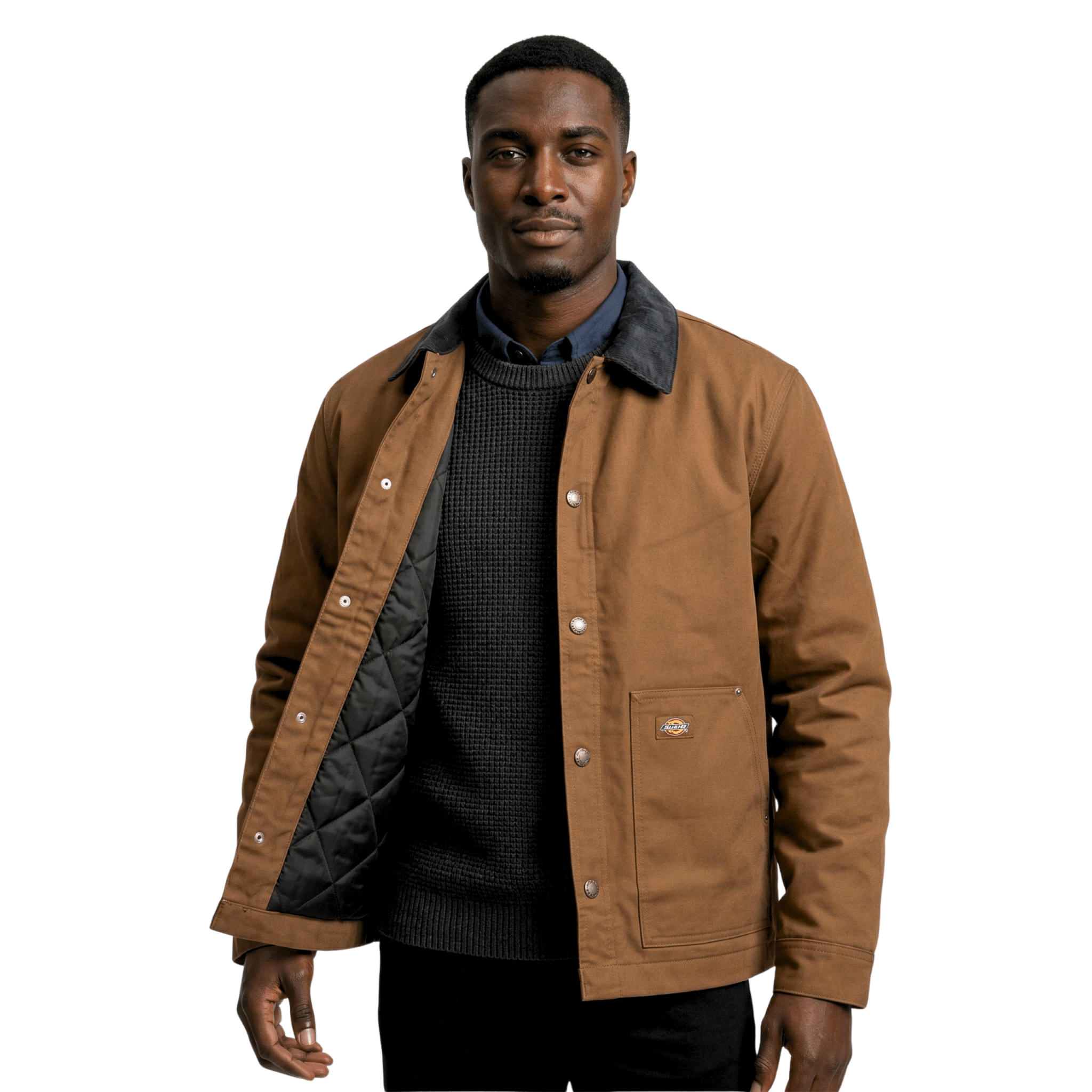 Union Barn Jacket in timber brown and black - Dickies - State Of Flux