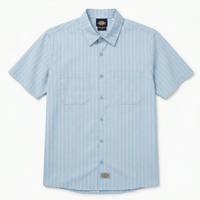 Venedocia Striped Short - sleeve Shirt in endless sky - Dickies - State Of Flux