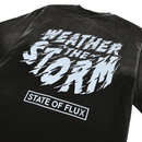 Weather The Storm Tee in weathered black and reflective grey - State Of Flux - State Of Flux