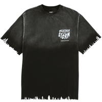 Weather The Storm Tee in weathered black and reflective grey - State Of Flux - State Of Flux