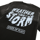 Weather The Storm Tee in weathered black and reflective grey - State Of Flux - State Of Flux