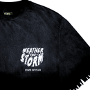 Weather The Storm Tee in weathered black and reflective grey - State Of Flux - State Of Flux