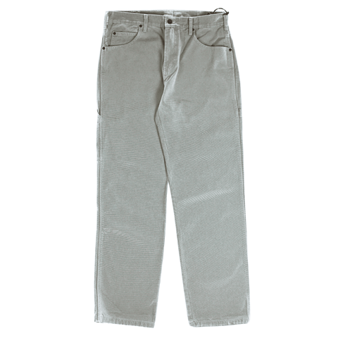 Worn In Duck Carpenter Pants in silver birch