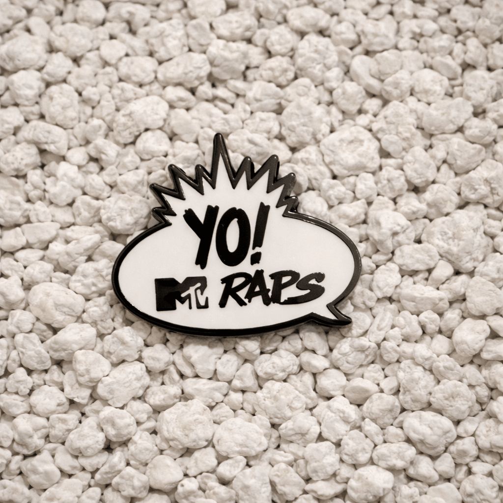 Yo! MTV Raps Pin in white and black - Yesterdays Co - State Of Flux