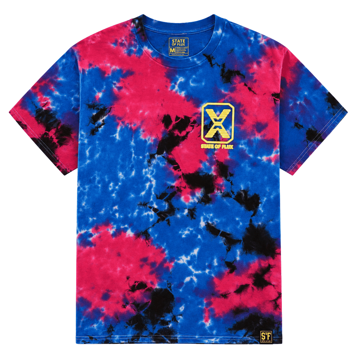 You Are Here Tee in blue galactic tie-dye - State Of Flux - State Of Flux