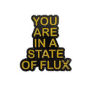 You Are In A State Of Flux Pin in black and yellow - State Of Flux - State Of Flux