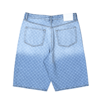 Zella Monogram Denim Shorts in mid blue - Daily Paper - State Of Flux
