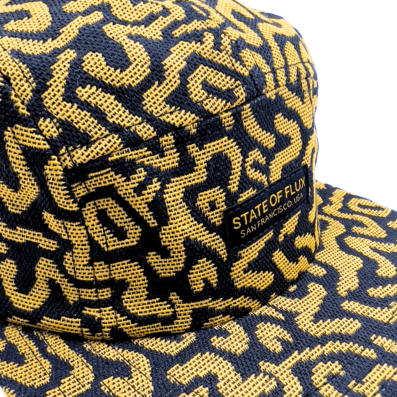 Zippered SOF Mindstate 5-Panel Hat in mustard and black