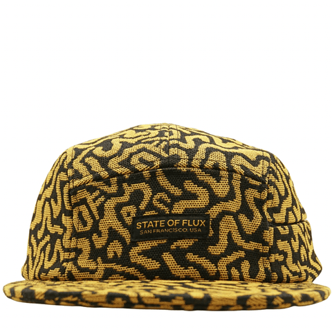 Zippered SOF Mindstate 5-Panel Hat in mustard and black