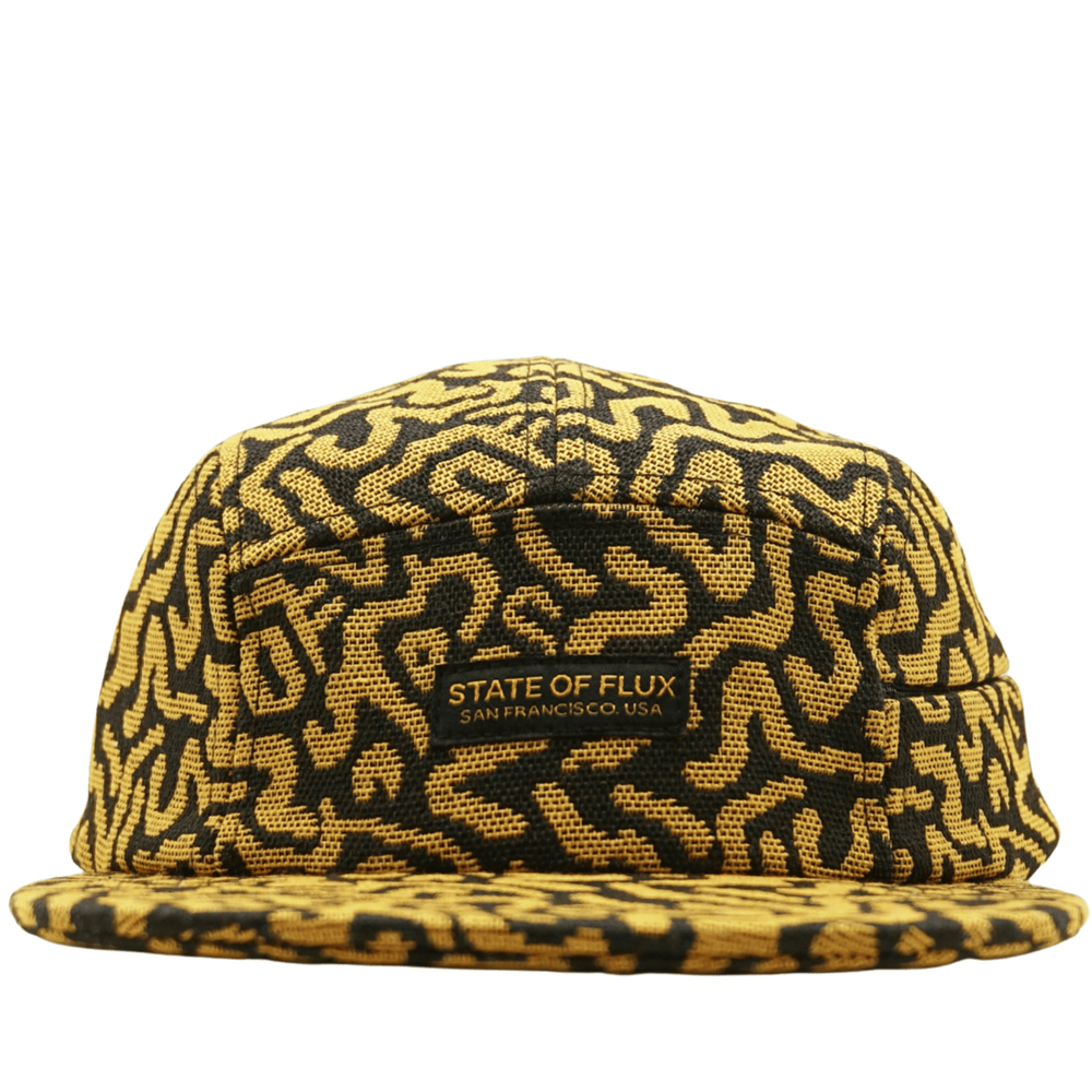 Zippered SOF Mindstate 5-Panel Hat in mustard and black