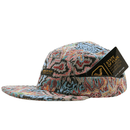Zippered Surrealism 5 - Panel Hat in grey and maya blue - State Of Flux - State Of Flux