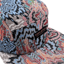Zippered Surrealism 5 - Panel Hat in grey and maya blue - State Of Flux - State Of Flux