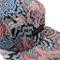 Zippered Surrealism 5 - Panel Hat in grey and maya blue - State Of Flux - State Of Flux