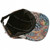 Zippered Surrealism 5 - Panel Hat in grey and maya blue - State Of Flux - State Of Flux