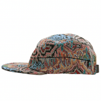 Zippered Surrealism 5 - Panel Hat in grey and maya blue - State Of Flux - State Of Flux