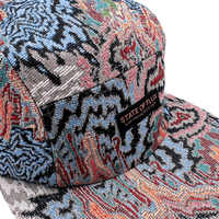 Zippered Surrealism 5 - Panel Hat in grey and maya blue - State Of Flux - State Of Flux