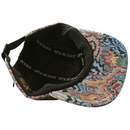 Zippered Surrealism 5 - Panel Hat in grey and maya blue - State Of Flux - State Of Flux