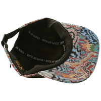Zippered Surrealism 5 - Panel Hat in grey and maya blue - State Of Flux - State Of Flux