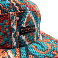 Zippered Verla 5 - Panel Hat in multi - State Of Flux - State Of Flux